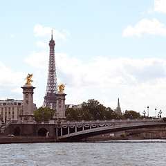 Image showing Alexander 3 bridge in Paris. France.