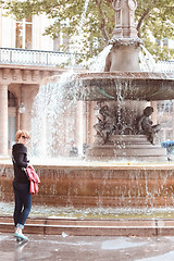 Image showing Beautiful young woman in Paris, France.