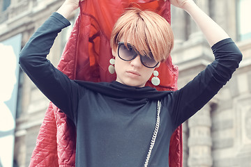 Image showing Beautiful young woman in Paris, France.