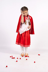 Image showing little girl in costume looking into the distance