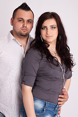 Image showing Young couple in studio