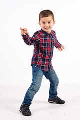 Image showing Little boy dancing