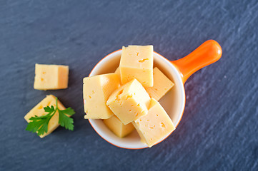 Image showing cheese cubes