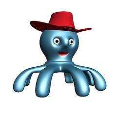 Image showing Octopus with cowboy hat