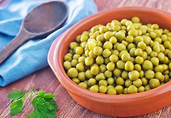 Image showing green peas