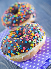 Image showing chocolate donuts