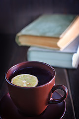 Image showing tea with lemon