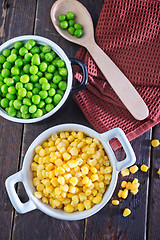 Image showing corn and peas