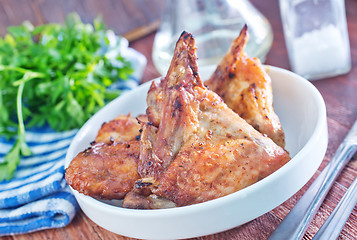 Image showing fried chicken wings