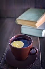 Image showing tea with lemon