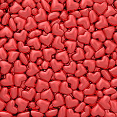 Image showing Background composed of many small red hearts