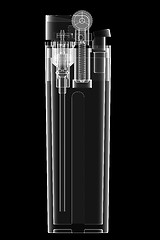 Image showing X-ray view of lighter isolated on black background