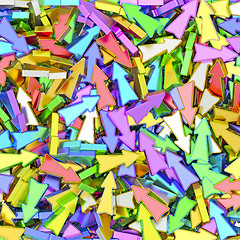 Image showing Background composed of many colorful small arrows