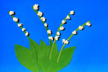 Image showing children's odd flowers of lilies of the valley