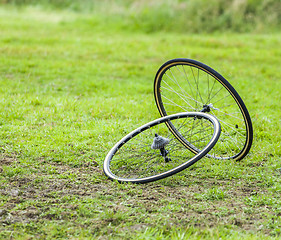 Image showing Pair of Cycling Wheels