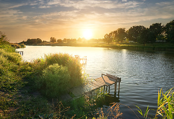 Image showing Fishing bridge