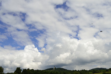 Image showing Hill with a church