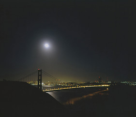 Image showing Golden Gate Bridge in Moonlight