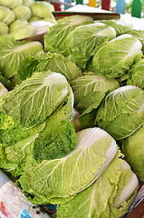 Image showing Chinese lettuce on sale in the market