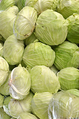 Image showing Cabbage on sale in the market