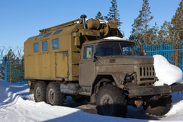 Image showing RUSSIA - MARCH 16, 2015: Old soviet off-road vehicle ZIL-131 in 