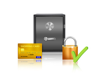 Image showing Safe money protection illustration