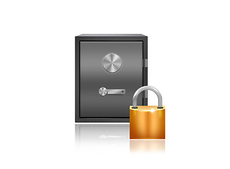 Image showing Safe and a padlock