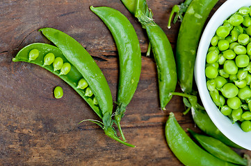 Image showing hearthy fresh green peas 