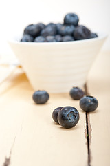 Image showing fresh blueberry bowl