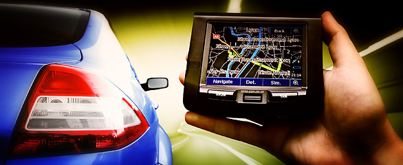 Image showing Gps in a man hand.