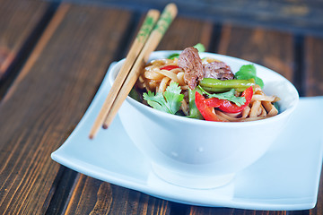 Image showing noodles with meat