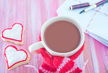 Image showing cookies and cocoa drink