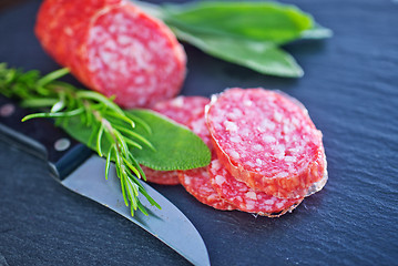 Image showing salami