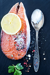 Image showing salmon steak