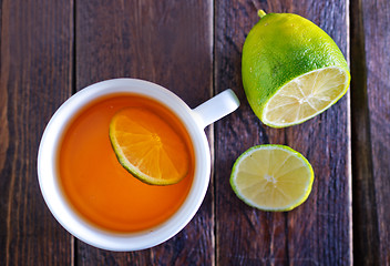 Image showing tea with lemon