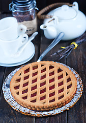 Image showing Homemade cherry pie 