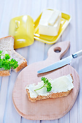 Image showing bread with butter