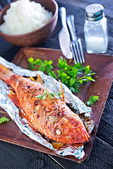 Image showing baked fish