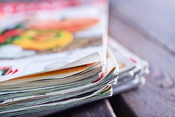 Image showing stack of magazines