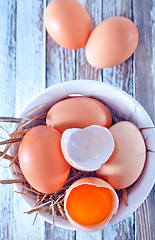 Image showing raw eggs