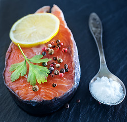 Image showing salmon steak