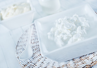 Image showing cheese,milk and sour cream