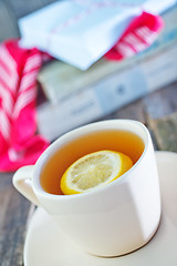 Image showing tea with lemon in cup