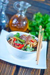 Image showing noodles with meat