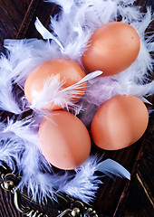 Image showing raw eggs