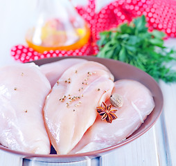 Image showing raw chicken fillet