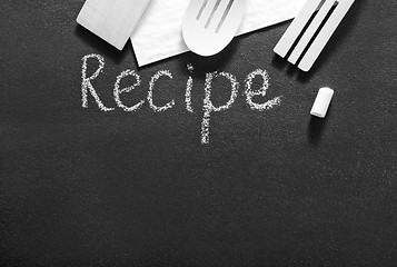Image showing black board for recipe