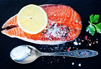 Image showing salmon steak