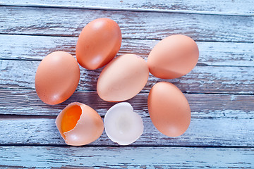 Image showing raw eggs