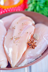 Image showing raw chicken fillet